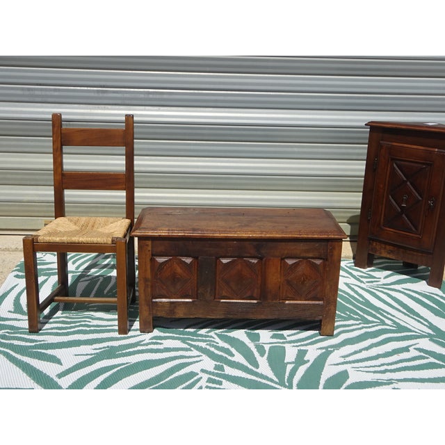 Antique Louis XIII Style Oak Storage Bench For Sale - Image 14 of 18