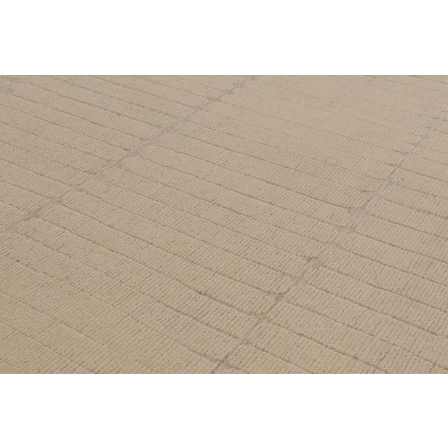 Contemporary Rug & Kilim’s Oversized Contemporary Textural Rug in Beige-Brown Tones For Sale - Image 3 of 8