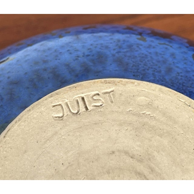 Mid-Century Modern German Blue Studio Pottery Vase by Werner and Annemarie Schmidt-Tummeley for Juist Keramik, 1960s For Sale - Image 12 of 13