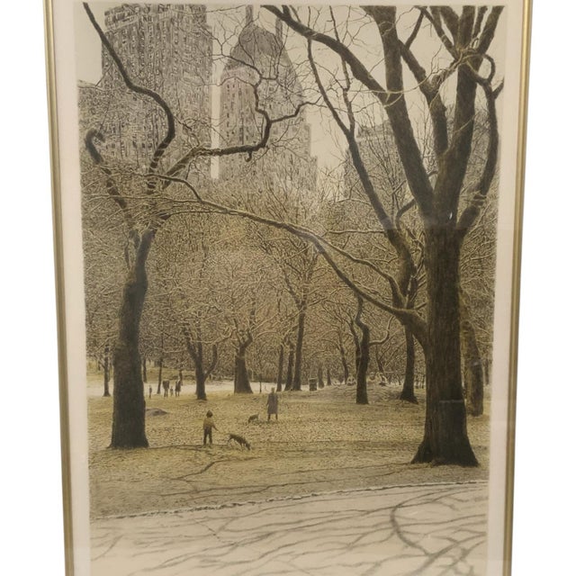 Harold Altman “Central Park South” Signed & Numbered Lithograph 86/285 Usa 1985 For Sale - Image 10 of 11