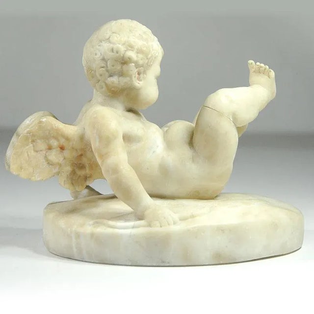 Baroque 19th Century Italian Alabaster Cherub For Sale - Image 3 of 13