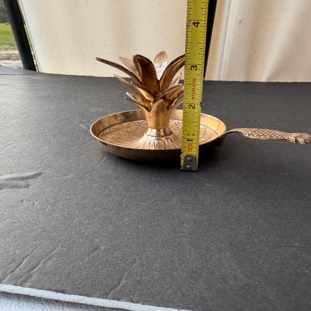 Vintage Brass Pineapple Candle Holder For Sale - Image 4 of 10