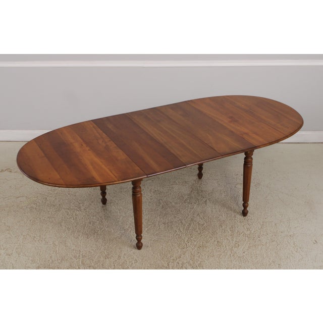 Stickley Cherry Oval Dining Table W. 3 Leaves For Sale - Image 12 of 16