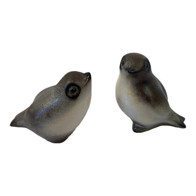 Vintage Howard Pierce Signed Ceramic Birds - a Pair For Sale