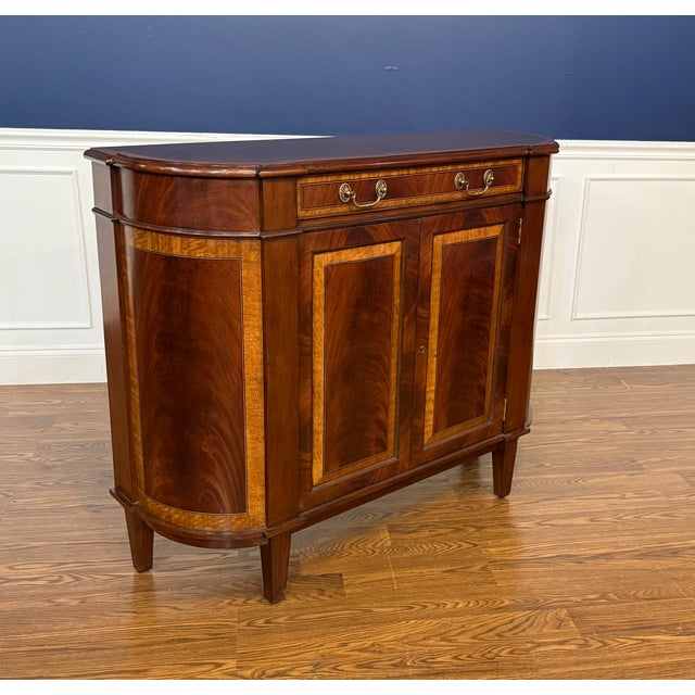 Hepplewhite Hepplewhite Mahogany Console Cabinet by Leighton Hall - Showroom Sample For Sale - Image 3 of 8