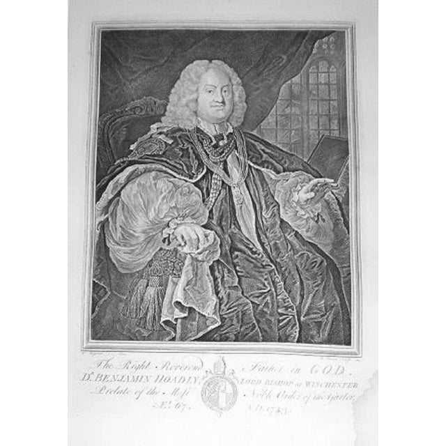 William Hogarth (after) Dr. Benjamin Hoadly Lord Bishop of Winchester Etching 63 x 48 cm Etching after the original...