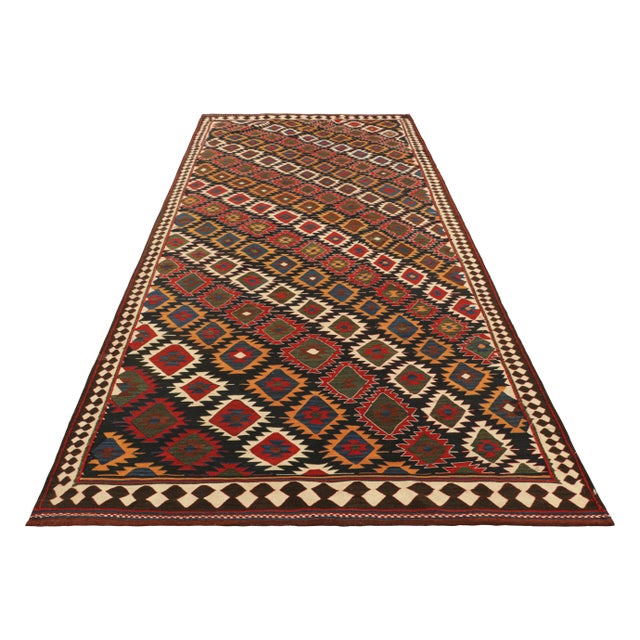 1950s Vintage Kilim With Tribal Geometric Patterns, From Rug & Kilim For Sale - Image 5 of 7