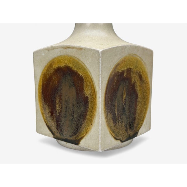 Beige Knabstrup Attribution, Beige Stoneware, Table Lamp, Denmark, 1960s For Sale - Image 8 of 9