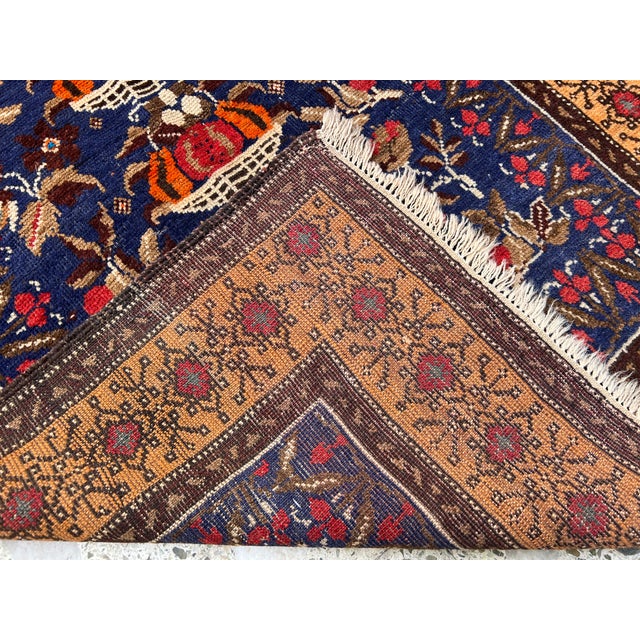 Hand-Knotted Baluchi Tree of Life Pictorial Prayer Wool Area Rug - 2'11" X 5'4" For Sale - Image 12 of 12