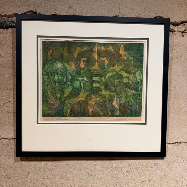 Original Abstract Etching Titled & Signed in Pencil Mid-Century Modern For Sale - Image 14 of 14