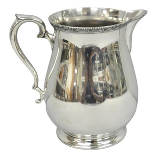 Vintage n.s. Co Victorian Bulbous Silver Plated Lemonade Beverage Water Pitcher For Sale