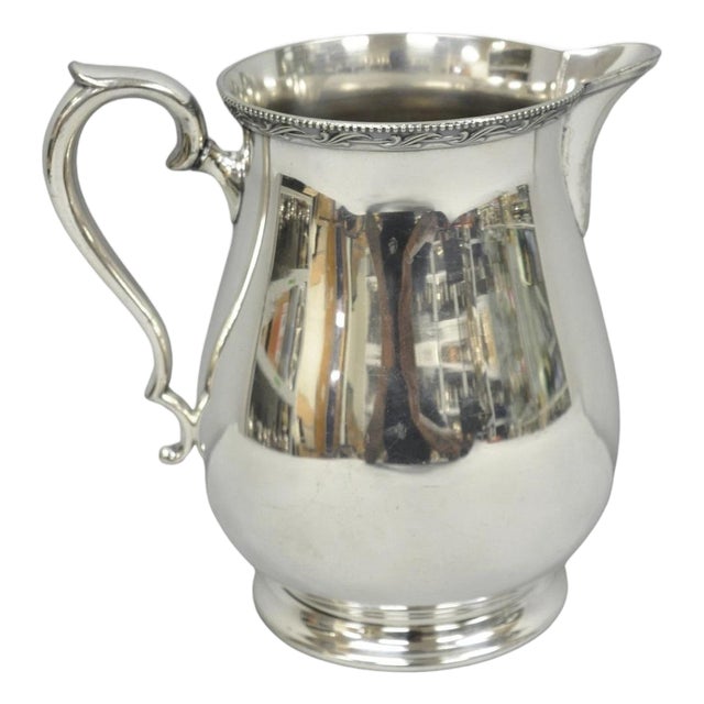 Vintage n.s. Co Victorian Bulbous Silver Plated Lemonade Beverage Water Pitcher For Sale