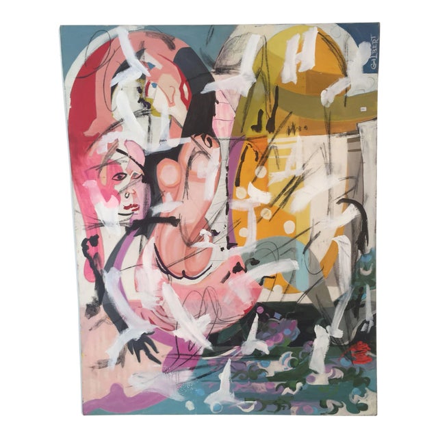 Abstract Original Painting on Canvas by Gilbert/Sulander For Sale