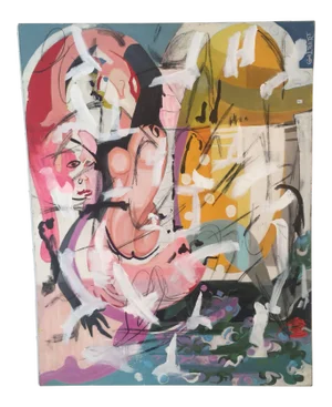 Abstract Original Painting on Canvas by Gilbert/Sulander