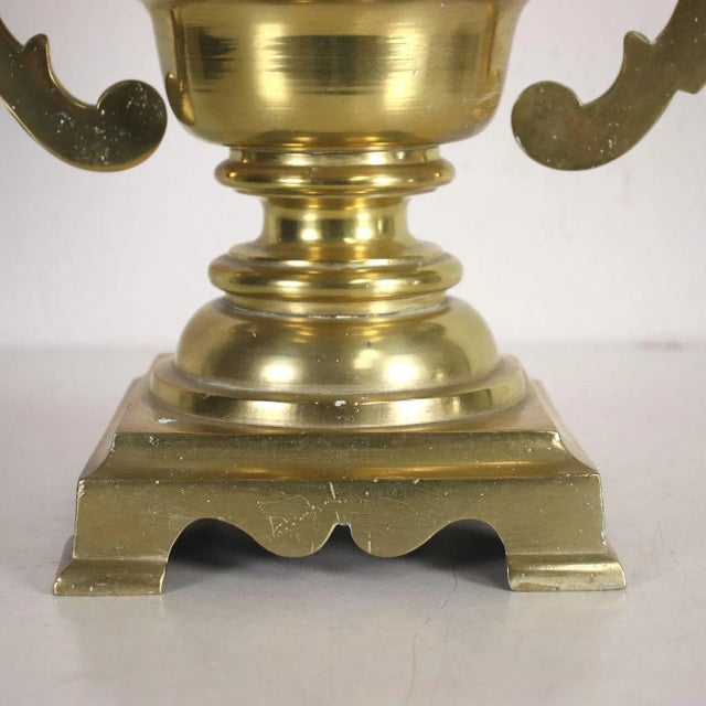 Metal Solid Brass Gilt Vase For Sale - Image 7 of 10