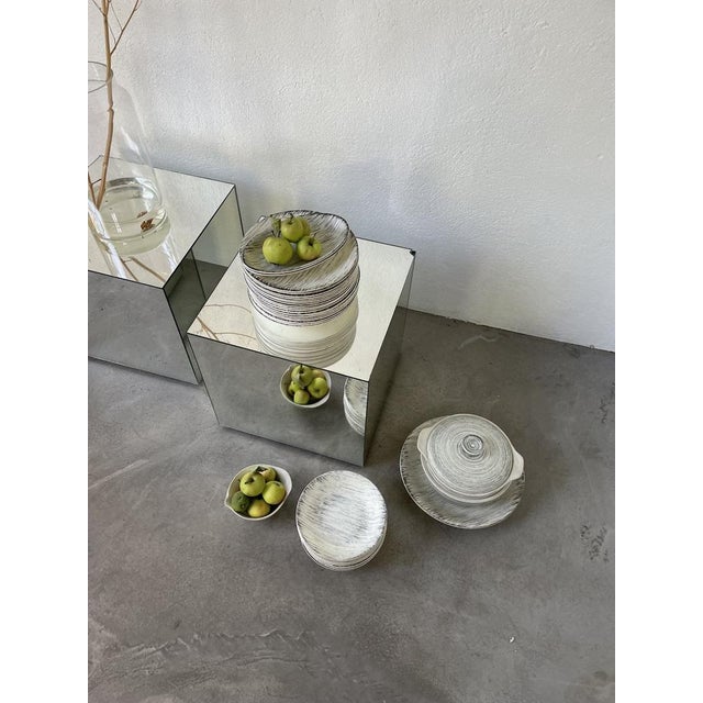 Iconic salins series from the 1960s bazas decor. This typical decoration of “brush strokes” saltworks placed by hand on...