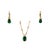 Giorgio Visconti. 18k Gold Pendant and Earrings with Emeralds and Diamonds., 2000s For Sale - Image 9 of 9