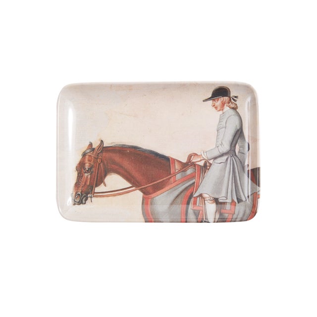 English Equine Mini Melamine Trinket Trays - Set of 6 For Sale - Image 3 of 9