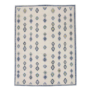 Early 21st Century Handmade Modern Kilim Rug 9'3 X 12'1 For Sale