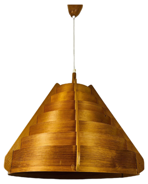 Mid-Century Modern Wooden Pendant Lamp by Hans-Agne Jakobsson, Sweden, 1960s