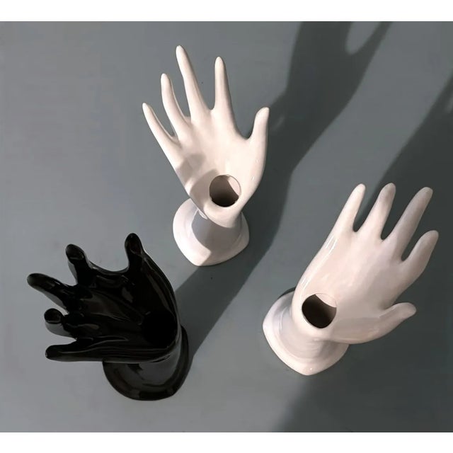 Mid 20th Century Set of 3 Vintage Porcelain Flower/Ring Hands For Sale - Image 5 of 12