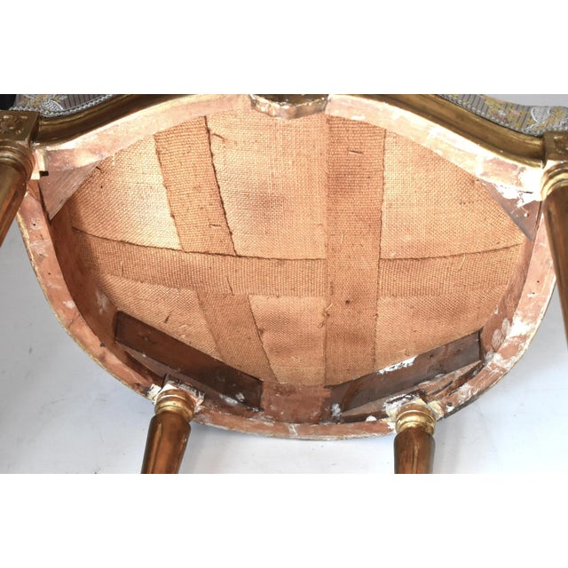 Antique 18th-Century French Gilt Chairs - a Pair For Sale - Image 12 of 13