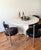 Postmodern 1970s Cream Off White Round Travertine Dining Table, Pedestal Base For Sale - Image 6 of 11