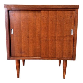 1970s MCM Walnut Cabinet For Sale