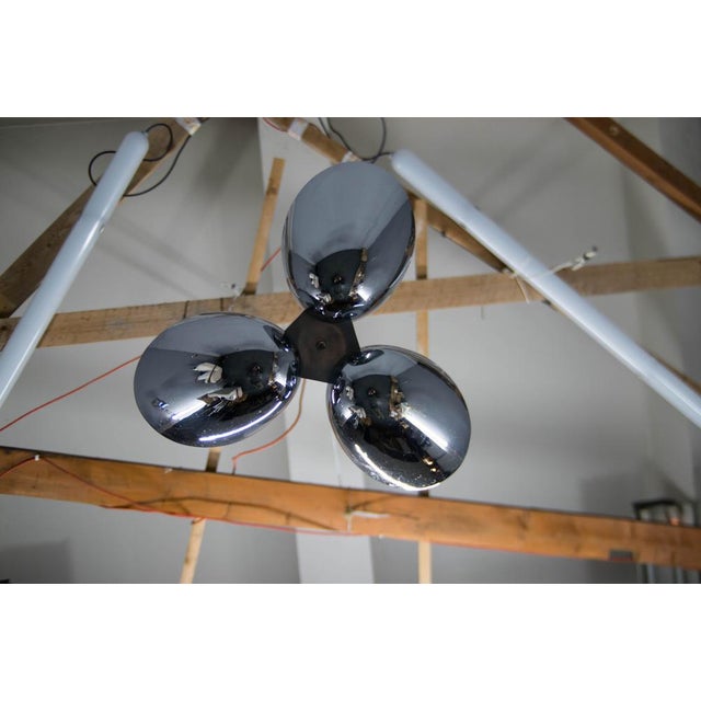 Silver Vintage Bauhaus Hanging Light from Zukov, 1940s For Sale - Image 8 of 14