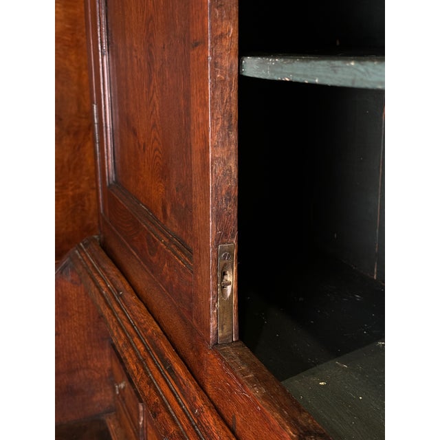 Brown 18th-Century Georgian Oak Bureau Bookcase For Sale - Image 8 of 13