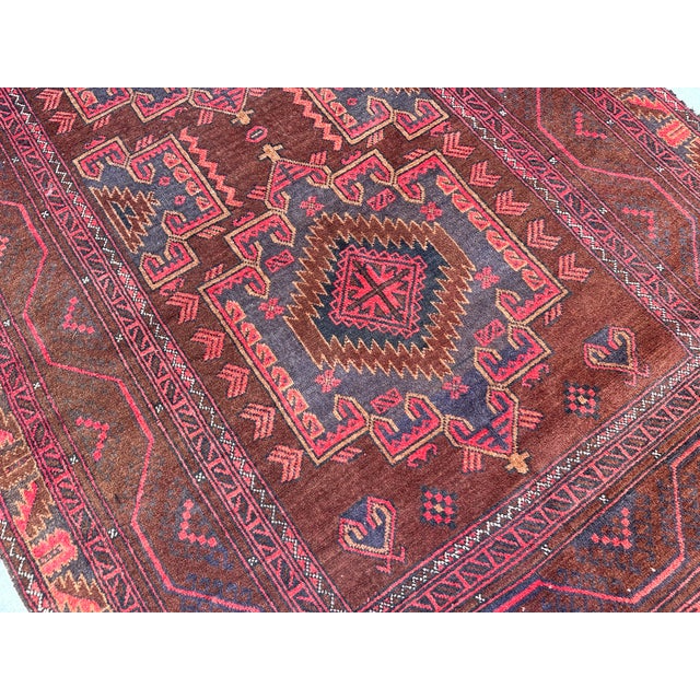Antique Herati Hand-Knotted Wool Rug - 8'7" X 4'0" For Sale - Image 6 of 14