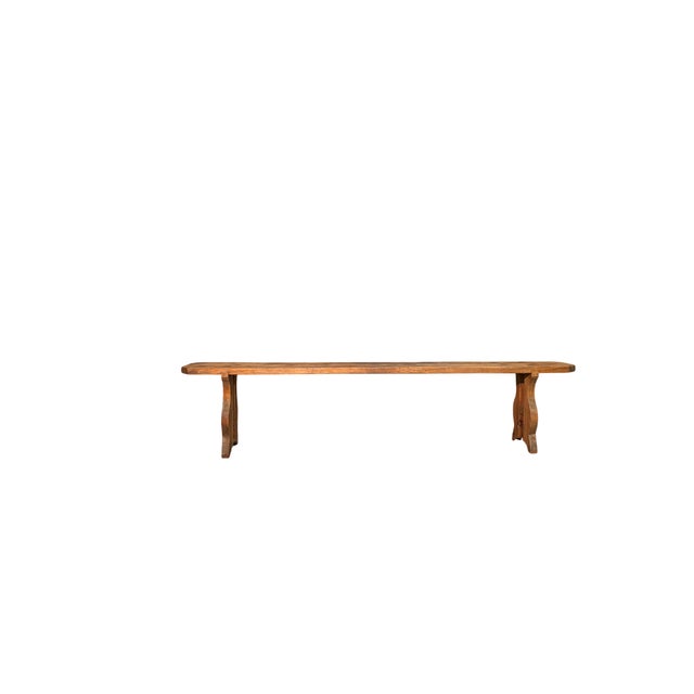 Rustic Antique Fir Bench, 1800 For Sale - Image 3 of 3