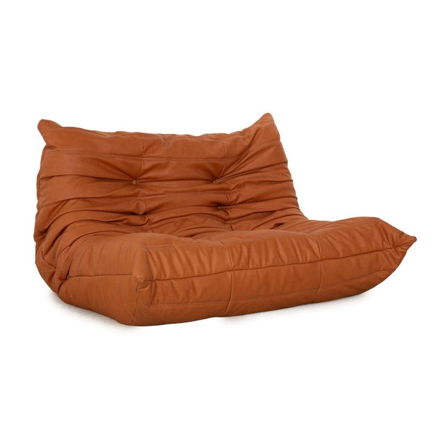 Togo 2-Seater Sofa in Brown Fabric by Michel Ducaroy for Ligne Roset For Sale - Image 9 of 9