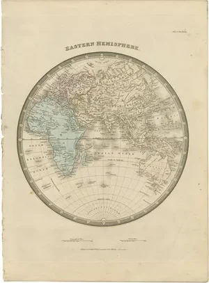 Antique Map of the Eastern Hemisphere by Wyld, 1845