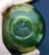 Mid-Century Modern 2pc Art Glass Collection: Signed Orrefors Green Bowl & Cobalt Blue Hurricane For Sale - Image 3 of 5