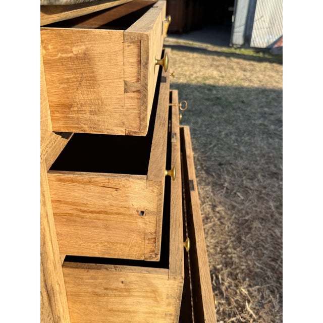 19th Century Louis Philippe Bleached Marble Top Chest of Drawer / Commodes For Sale - Image 6 of 11