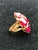 Bochic “Orient” Vintage Ruby Cocktail Ring Set In 18K Gold & Silver with Certifi For Sale - Image 4 of 15
