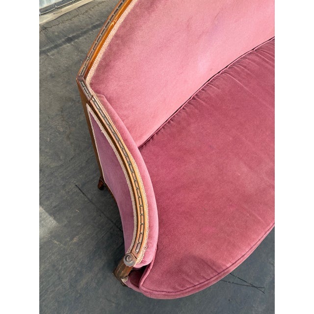 Pink 1930’s Art Deco Pink Sofa Attributed to Louis Sue Et Andre Mare For Sale - Image 8 of 9