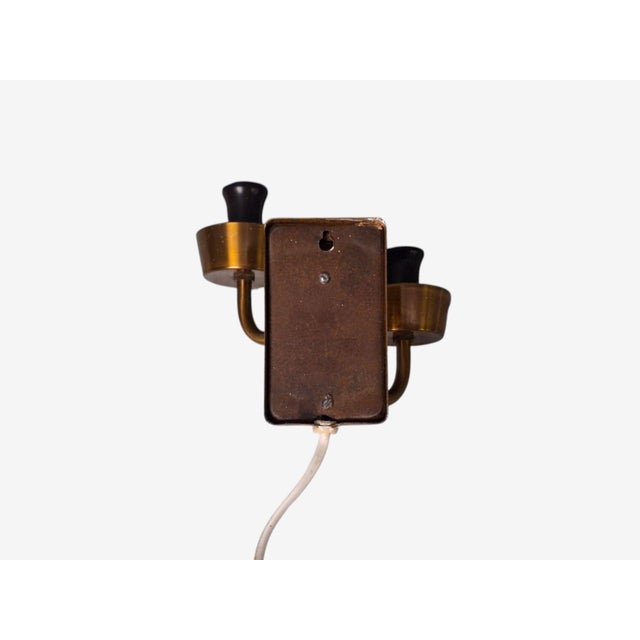 1940s Swedish Modern, Wall Sconce, Brass, Opaline Glass, For Sale - Image 10 of 10