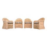 Set of Four Ralph Lauren Style Joshua Tree Dining Armchairs For Sale