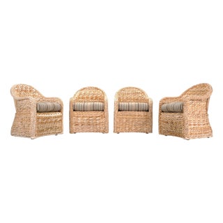 Set of Four Ralph Lauren Style Joshua Tree Dining Armchairs For Sale