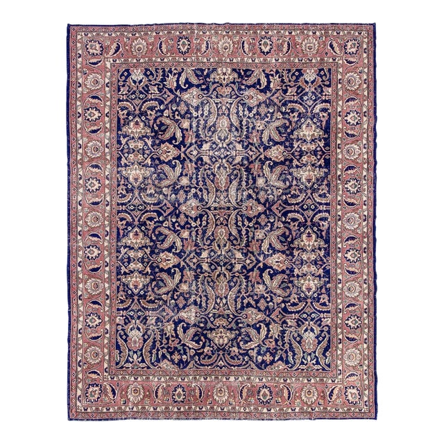 Large Vintage Unique Oushak Rug - 9`10" X 12`8" For Sale