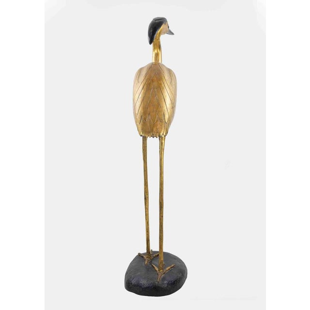 Vintage Life Size Heron Sculpture, Lacquered Fiberglass, 1980s Italy For Sale - Image 6 of 10