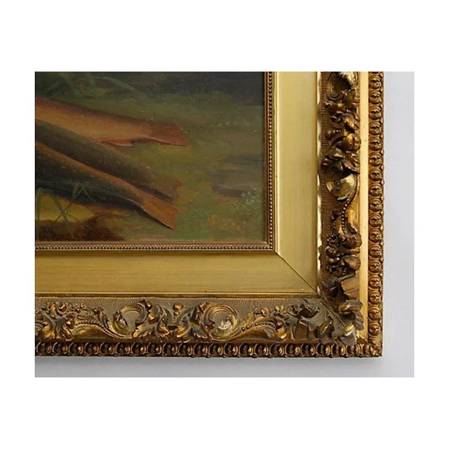 Gold Late 19th Century G. Albert Knapp Trout Painting For Sale - Image 8 of 11