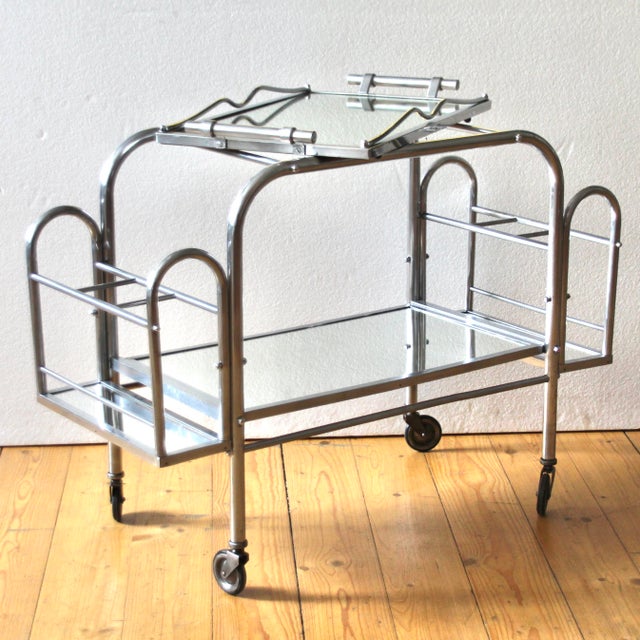 Art Deco French Bar Trolley, 1940s For Sale - Image 12 of 12