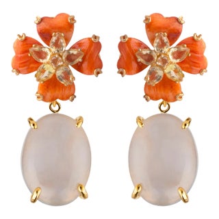 Vienna Earrings in Light Blue, a pair For Sale