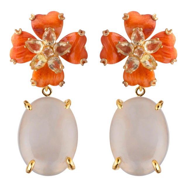 Vienna Earrings in Light Blue, a pair For Sale