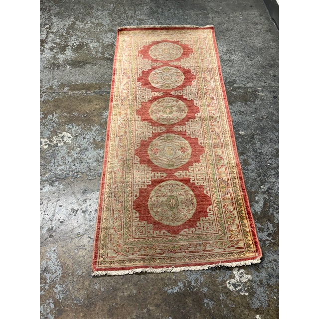 Late 20th Century 2ft 6in × 6ft 5in Oushak Turkish Runner Rug, Vintage For Sale - Image 5 of 12
