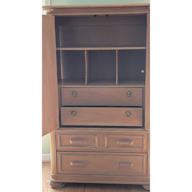 Wood Vintage Bernhardt Mid-Century Modern Armoire For Sale - Image 7 of 14