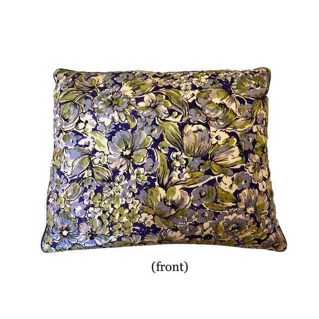 15" x 18" - another unusually finished size, dictated by remnant of pristine vintage 50s-60s blue, lavender and green...